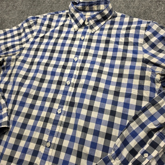 Brooks Brothers Other - Brooks Brothers Red Fleece Mens L Plaid Check Button Down Shirt Blue White